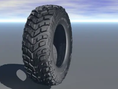 Mickey Thompson Baja Claw TTC Radial Tire Low-poly 3D model