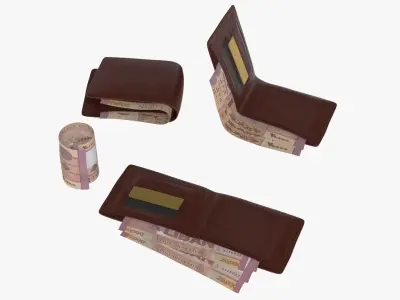 Lebanese 20000 Livres Wallet Money Purse 3D model