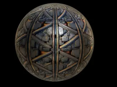 PBR Sci-Fi Seamless Realistic Material SBSAR 4k Texture 025 Texture