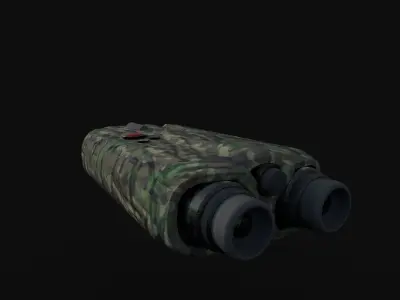 Military binocular pack  Low-poly 3D model