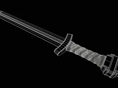 Old Norse Sword - Konungr Vega Low-poly 3D model