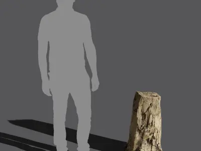  Medium Cut Decaying Mossy Stump Model 