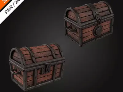 Chest Low-poly 3D model