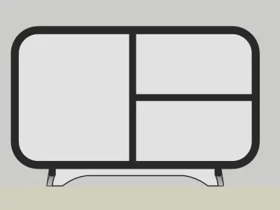 Retro TV cabinet Free 3D model purchase