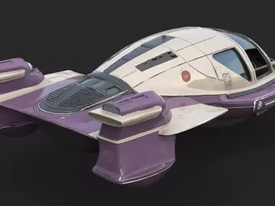 Speeder Future Bus  High Detail 3D model