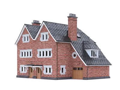 English Brick House 13 Low-poly 3D model