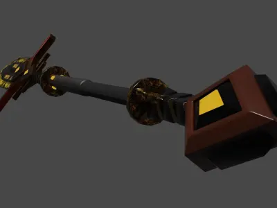 Dark spear Low-poly 3D model