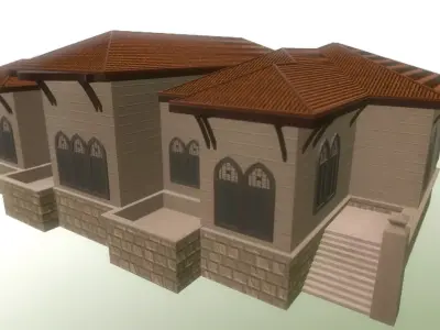 Grand National  Turkey  Assembly First Building Low-poly 3D model