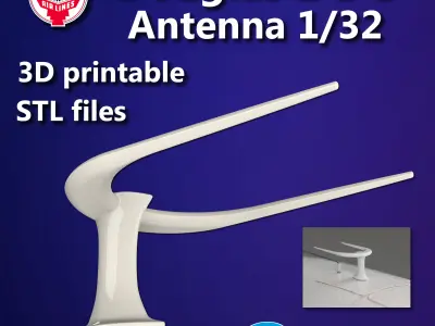 Douglas DC-3 UHF antenna 1 32  3D print model