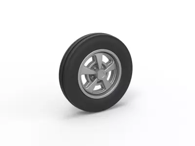 Front wheel of Small block Pulling tractor Scale 1 to 25 3D print model