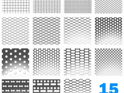 Metal lattice collection 3D model