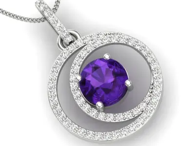diamond pendant for women  3D print model purchase