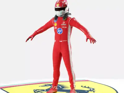 F1 Ferrari Racing Suits 2026 3D model