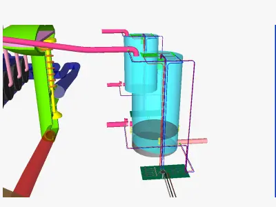 Microbial electrolysis cell MEC gas fed AT IC motor 1 3D model