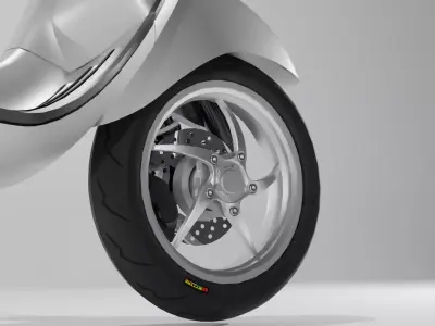 MK Factory Vespa primavera CNC Forged Rim Low-poly 3D model