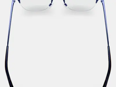 Symonds Eyeglasses in Brushed Navy 3D model