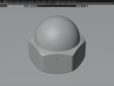 Nut Dome Head 3D model