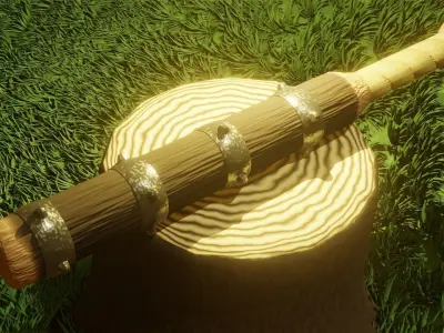 Simple Fantasy Great Club Low-poly 3D model