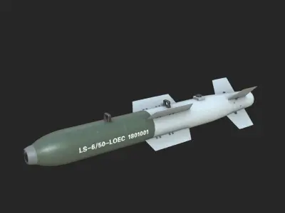 LS-6 50 kg glider guided bomb LS6 JSOW Low-poly 3D model