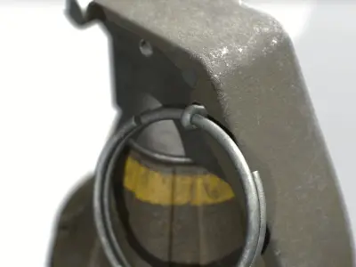 American Frag hand grenade MK2 3D model