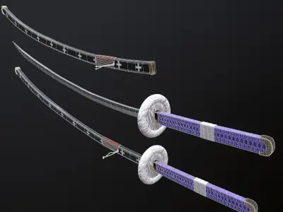 Katana Trafalgar Law Low-poly 3D model