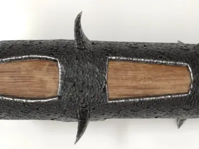 Spiked Bat Set Low-poly 3D model