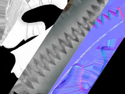 Hand Saw Low-poly 3D model 3