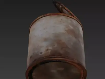 Rusty Torn Tin Can  Photogrammetry 3D Scan 3D model