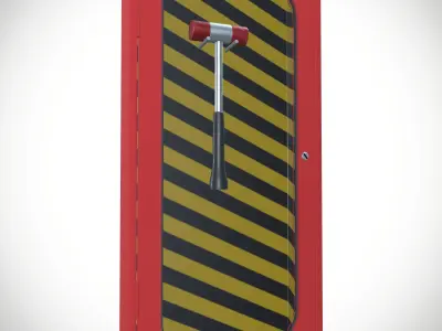 Fire Axe Box Low-poly 3D model