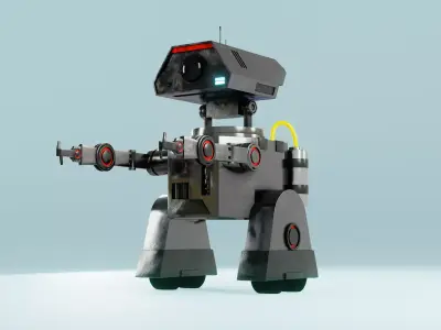 Sci-fi Robot Free low-poly 3D model purchase
