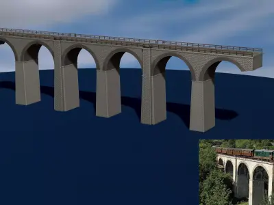 Model bridge H0 scale trains  File 3D Printer 3D print model