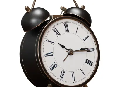 Old antique alarm clock 3D model