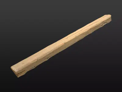 Wood Beam Low-poly 3D model