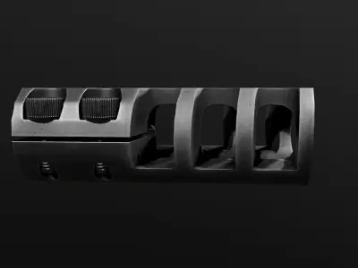 Grizzly Gunworks Defcon 1 Shotgun Muzzle Brake Low-poly 3D model