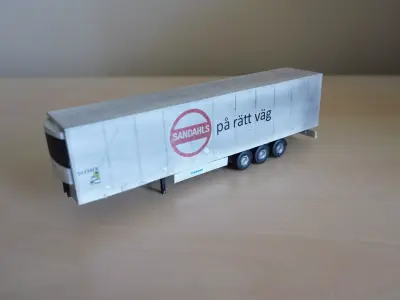Pre supported H0 1 87 scale refrigerated trailer proxy 3D print model
