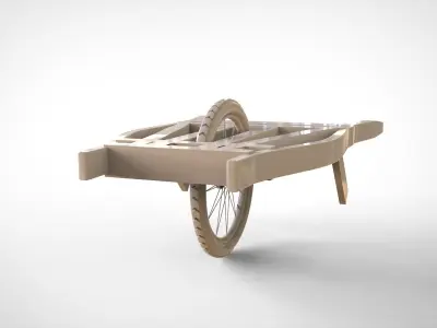 retro cart 3D model