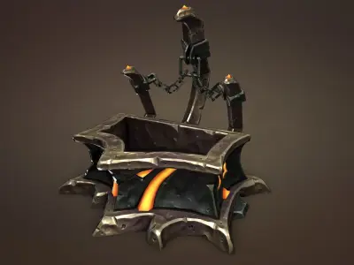 Undead water tank Low-poly 3D model