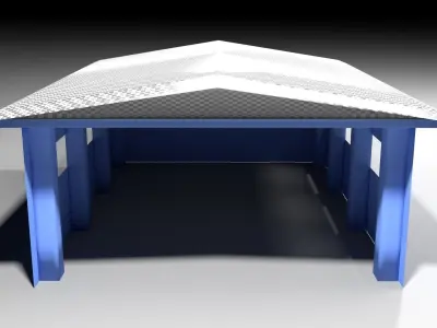 Aircraft Hangar 2 3D model