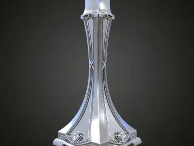 Candlestick silver 3D print model