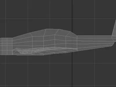 Low poly 3D airplane model Utva Lasta 1 Free low-poly 3D model