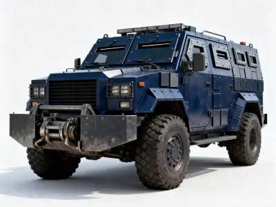 Heavy Urban Armored SUV 3D Model Low-poly 3D model