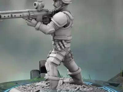 Tactical Shooter Standing 3D model