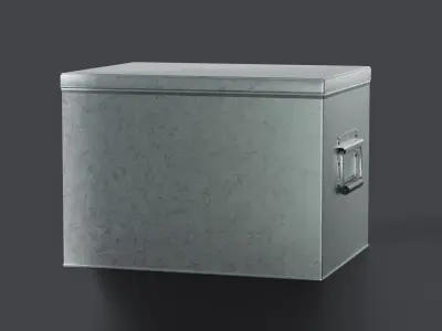 Galvanized Iron Box 001 L 3D model