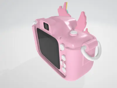 The Cutest Unicorn Digital Camera Low-poly 3D model