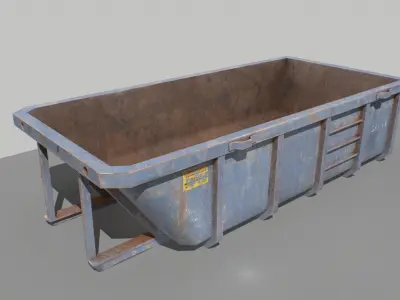 Trash Container 2 PBR Low-poly 3D model
