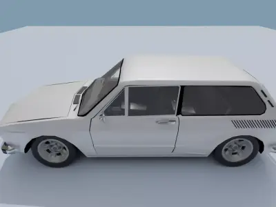 VW Brasilia 3D Model Brazilian Classic Car Blend FBX OBJ 3D model