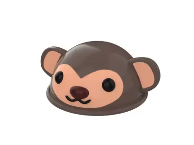 Monkey Hat Cute Low-poly 3D model