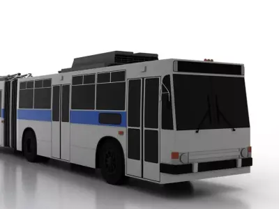 Trolleybus Kiyv-11 Low Low-poly 3D model