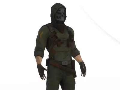Urban Soldier Modern Tactical Combat 3D Model Low-poly 3D model