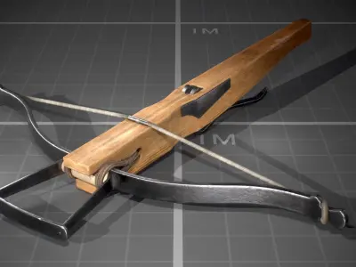 Medieval Crossbow Low-poly 3D model purchase